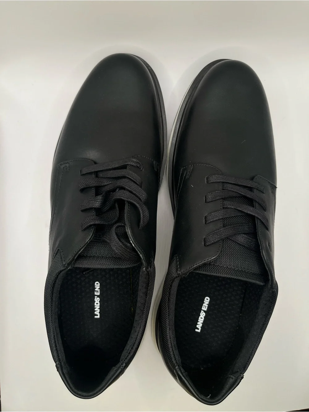 Lands' End New Men's Black Casual Lace-Up Shoes